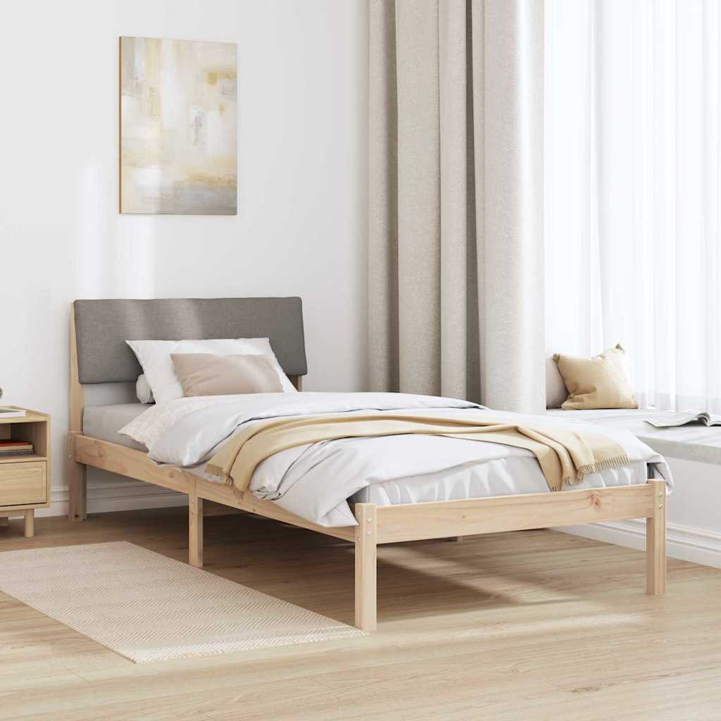 Okvir kreveta Smeđa i taupe 100 x 200 cm Masivna borovina
