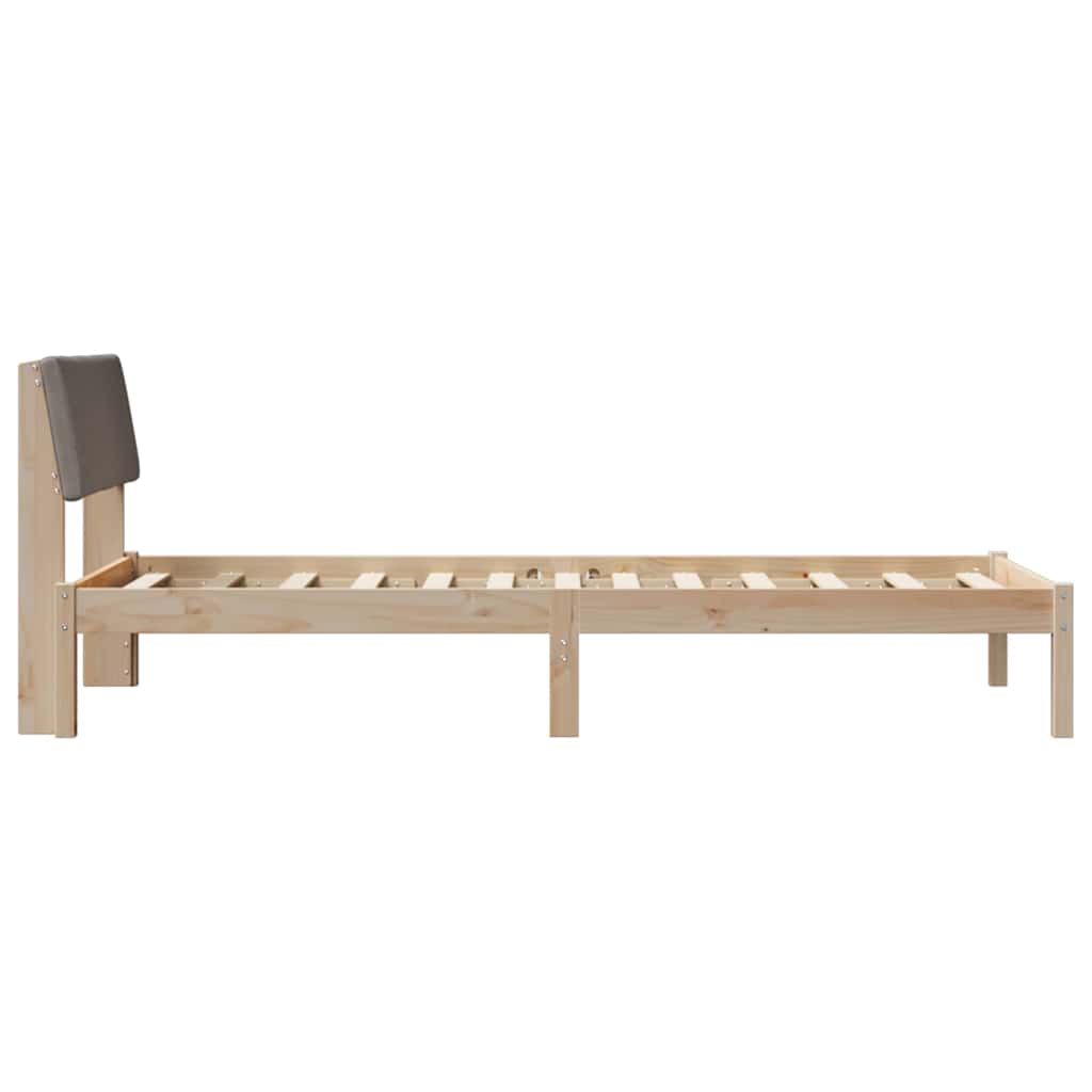 Okvir kreveta Smeđa i taupe 100 x 200 cm Masivna borovina