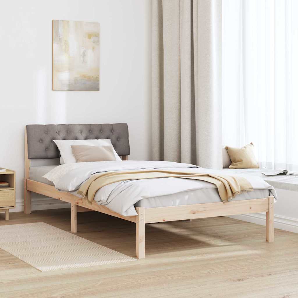 Okvir kreveta Smeđa i taupe 100 x 200 cm Masivna borovina
