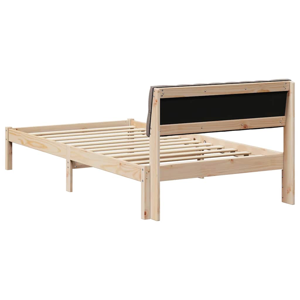 Okvir kreveta Smeđa i taupe 100 x 200 cm Masivna borovina