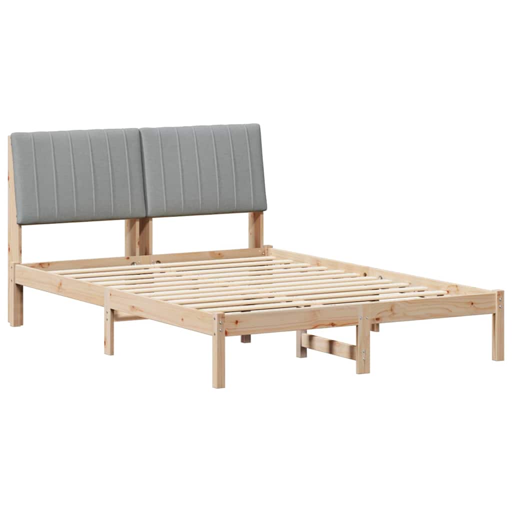 Krevetna konstrukcija Smeđa 135 x 190 cm Čvrsto borovo drvo