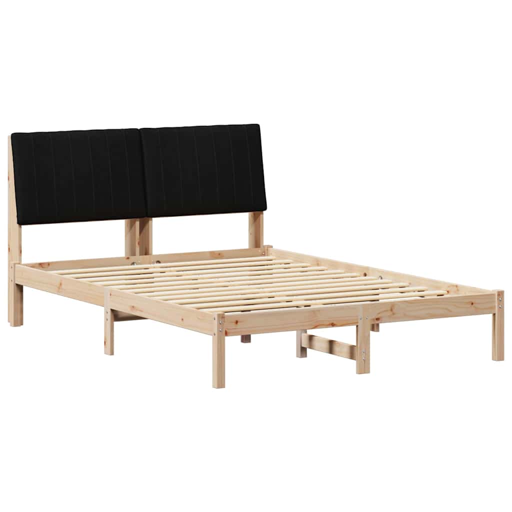 Krevetna konstrukcija Smeđa 135 x 190 cm Čvrsto borovo drvo