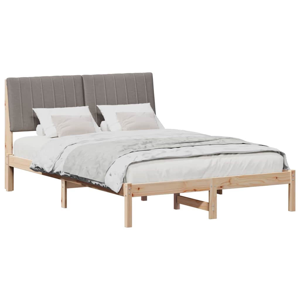 Krevetna konstrukcija Smeđa 135 x 190 cm Čvrsto borovo drvo