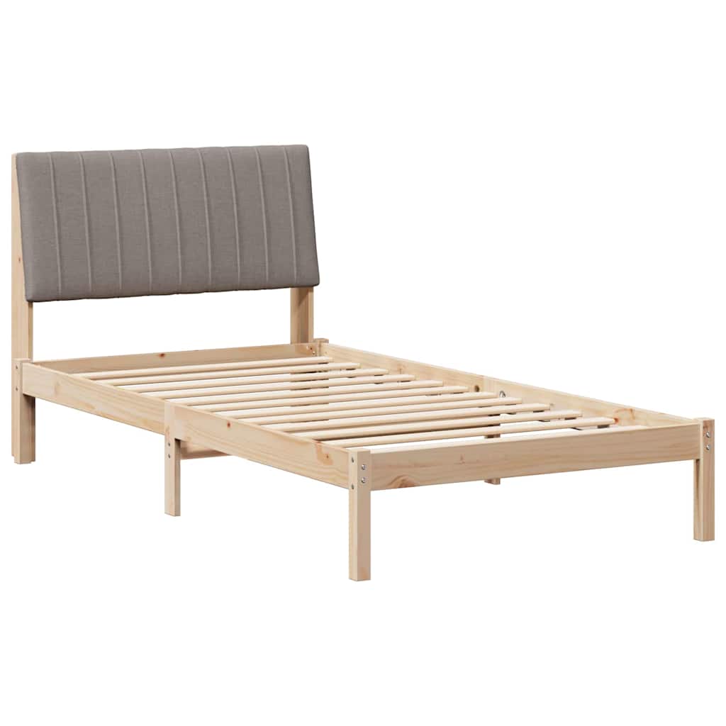 Krevetna konstrukcija Smeđa 100 x 200 cm Čvrsto borovo drvo