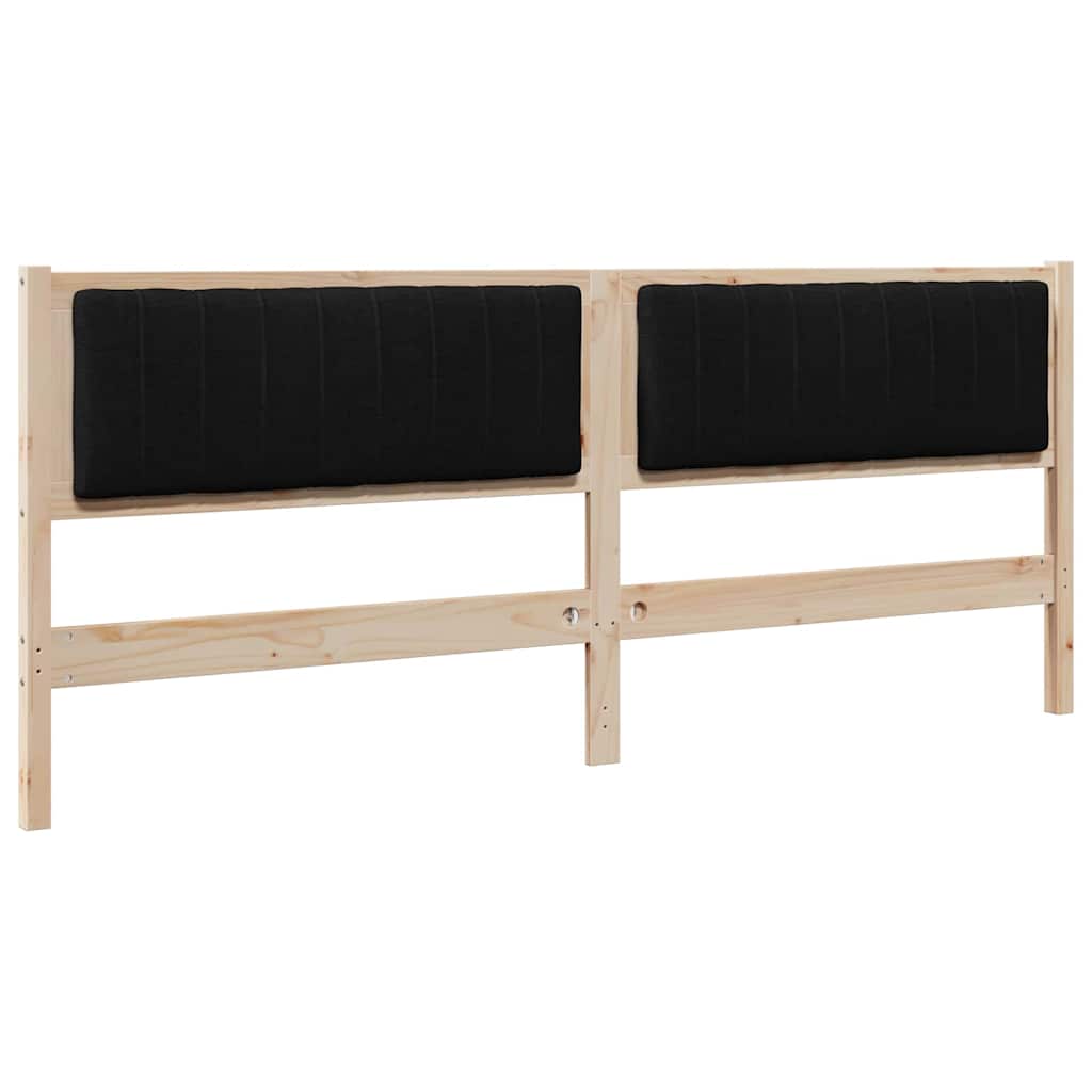 Tapecirani uzglavlje Smeđa 200 cm Čvrsto borovo drvo