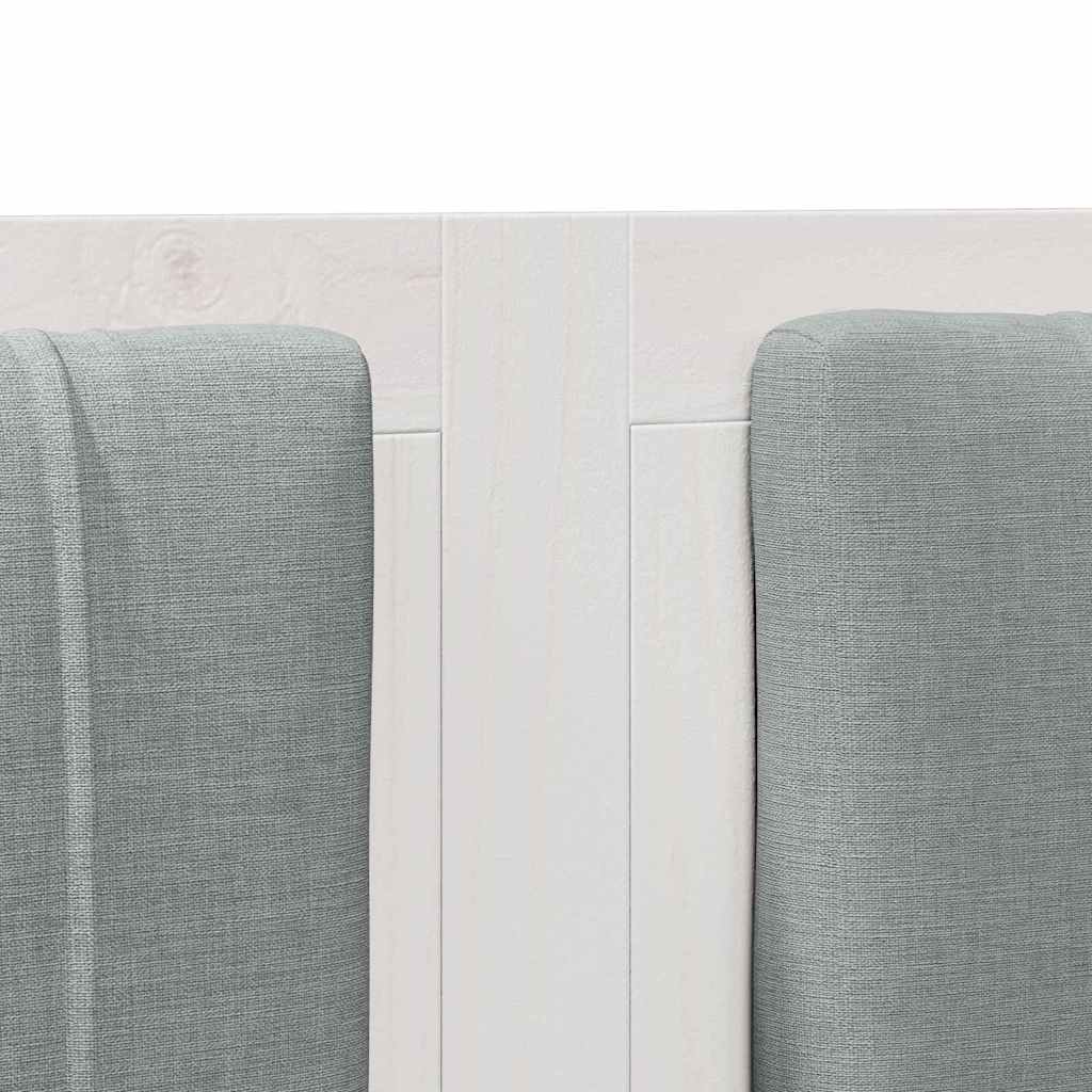 Tapecirani uzglavlje Bijelo 140 cm Čvrsto borovo drvo