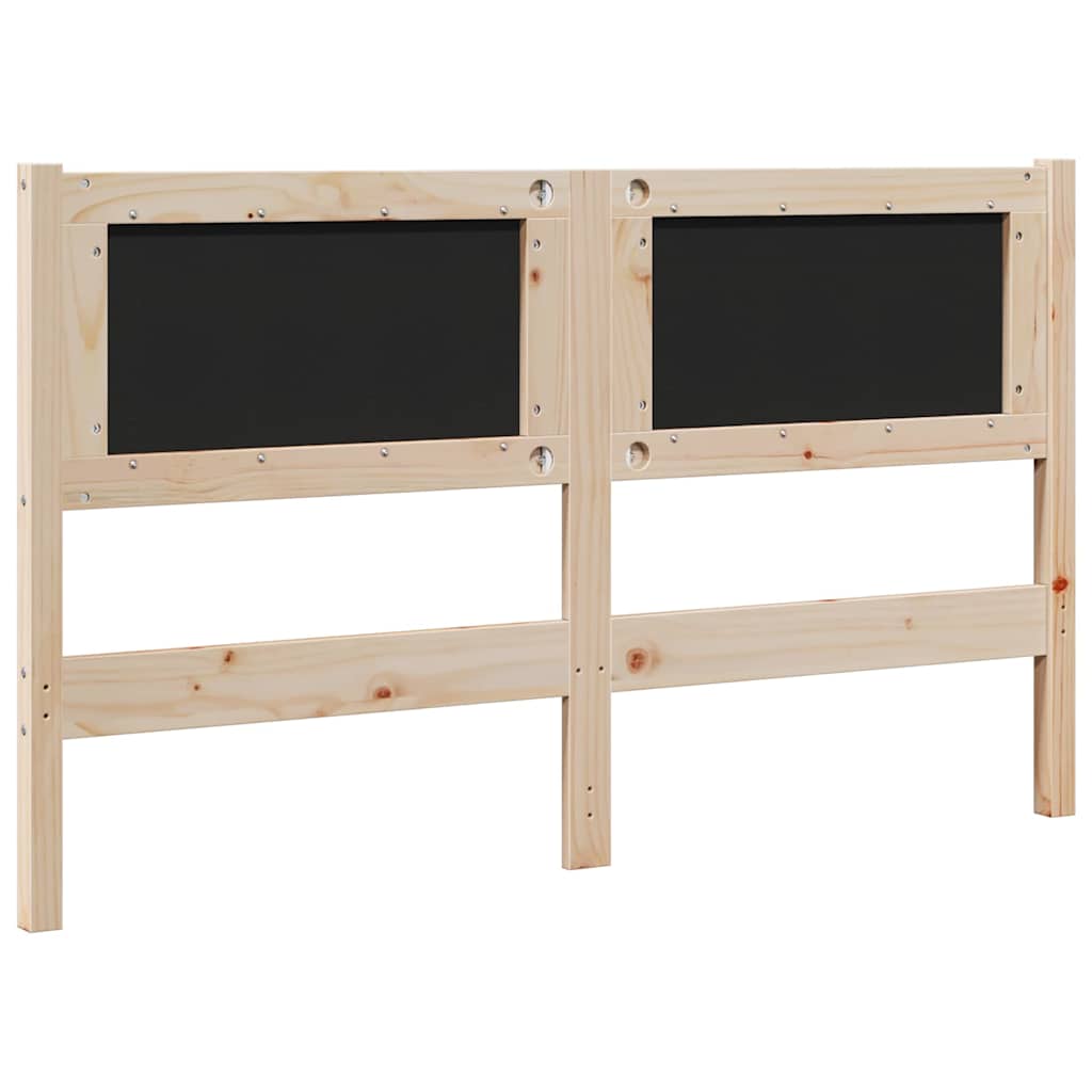 Tapecirani uzglavlje Smeđa 135 cm Čvrsto borovo drvo