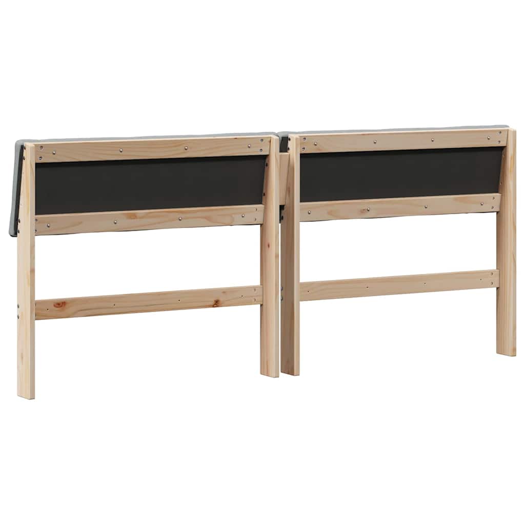 Tapecirani uzglavlje Svijetlo siva 200 cm Čvrsto borovo drvo
