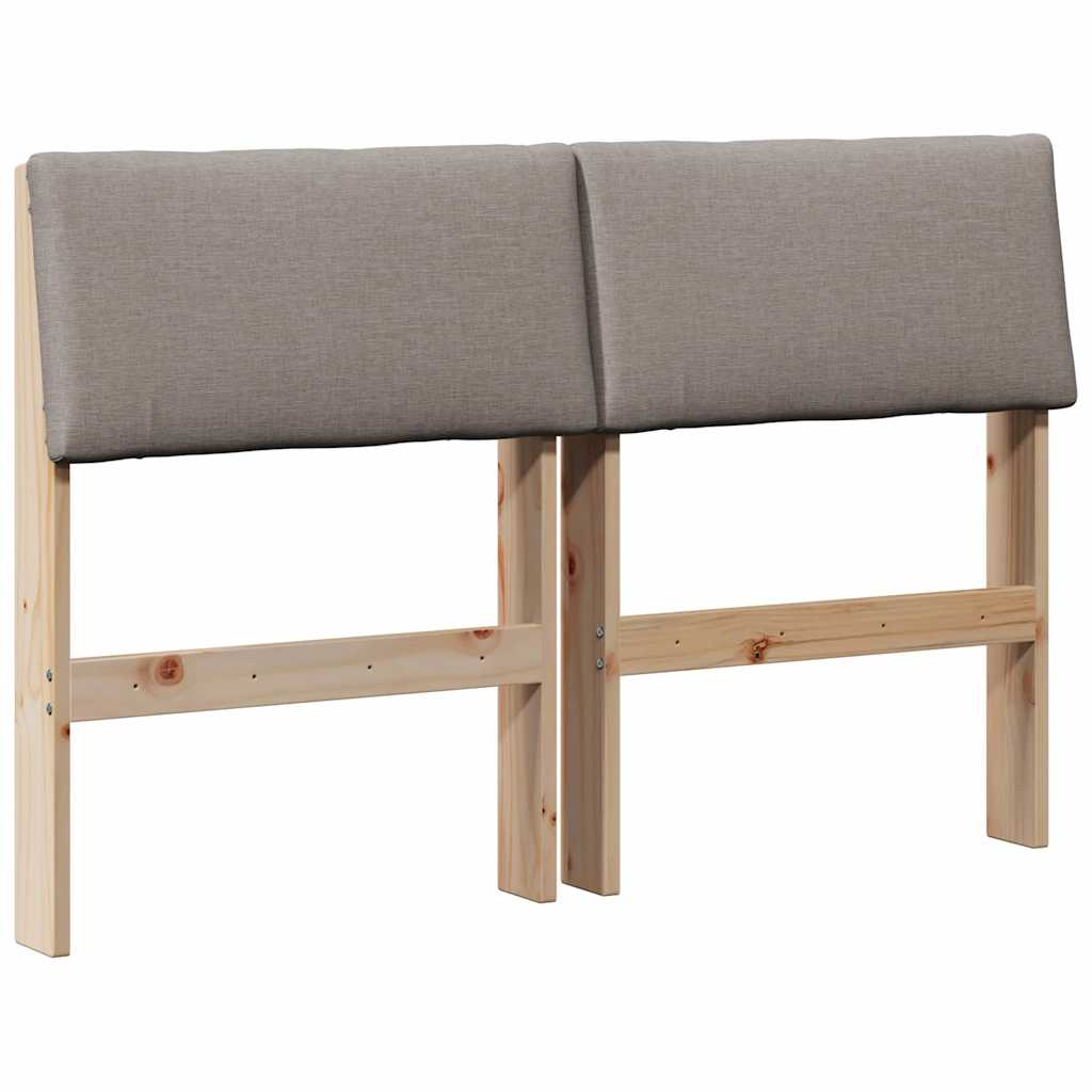 Tapecirani uzglavlje Sivo-smeđa 120 cm Čvrsto borovo drvo