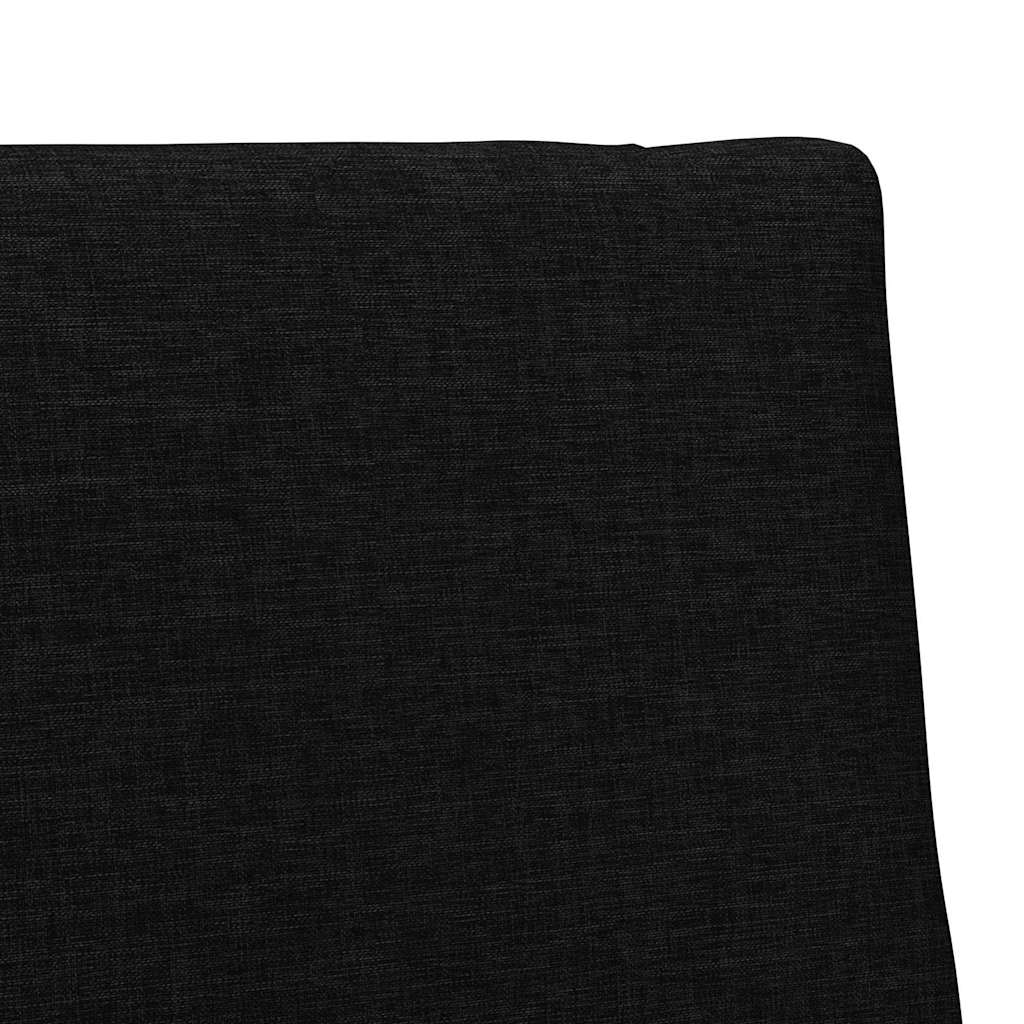 Tapecirani uzglavlje Crna 90 cm Čvrsto borovo drvo