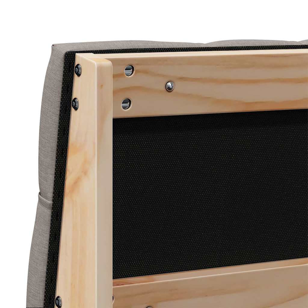 Tapecirani uzglavlje Sivo-smeđa 120 cm Čvrsto borovo drvo