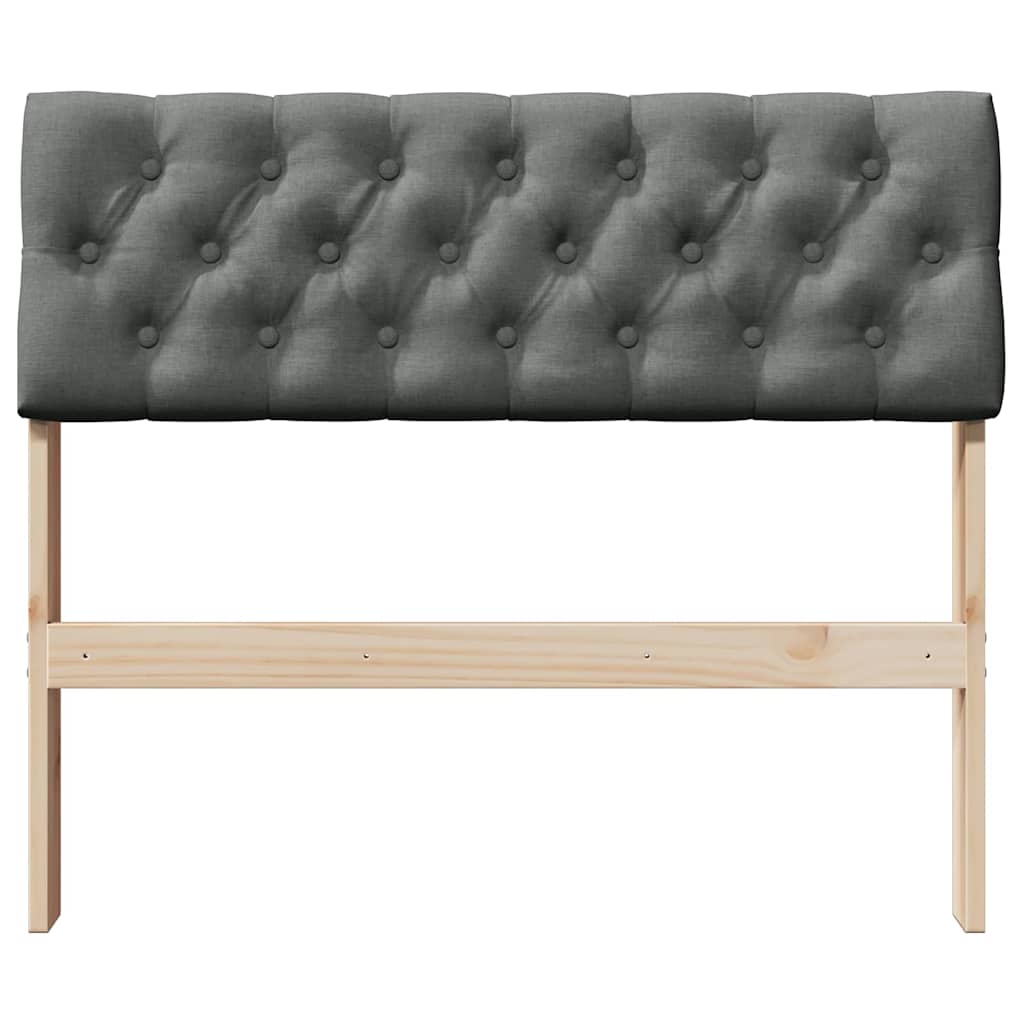 Tapecirani uzglavlje Tamno siva 90 cm Čvrsto borovo drvo