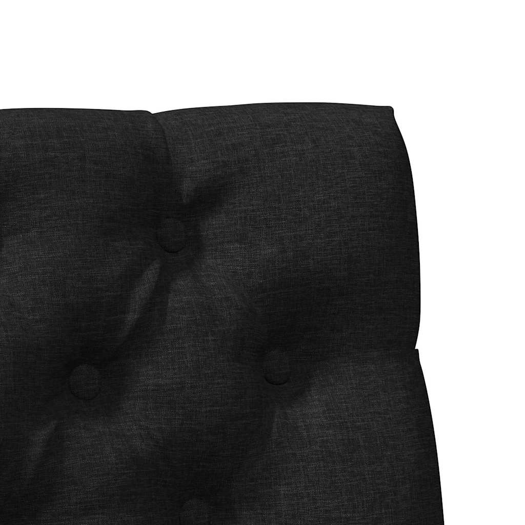 Tapecirani uzglavlje Crna 75 cm Čvrsto borovo drvo