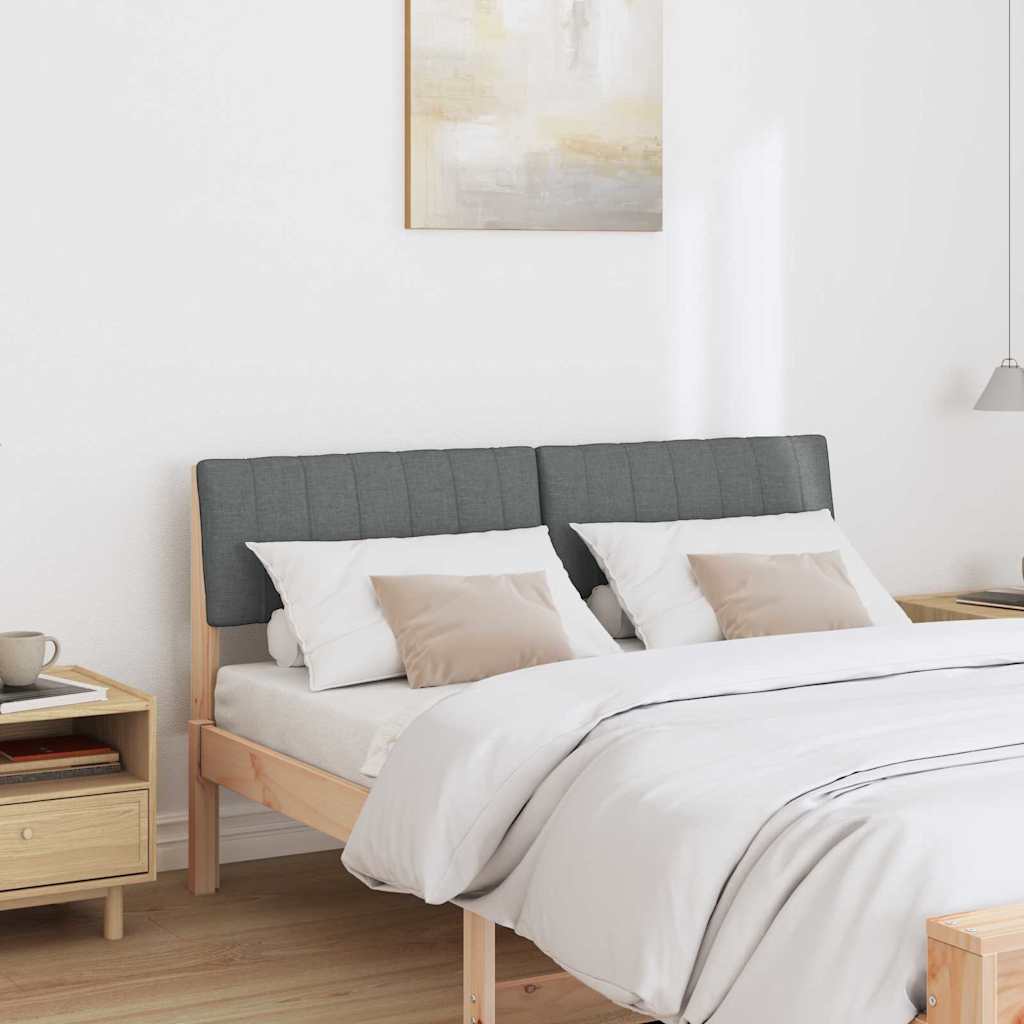Tapecirani uzglavlje Tamno siva 135 cm Čvrsto borovo drvo