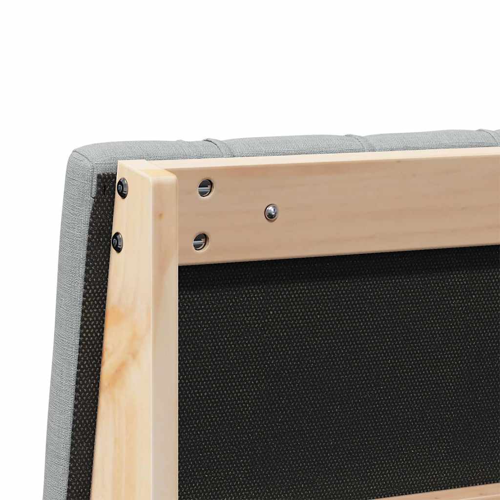 Tapecirani uzglavlje Svijetlo siva 90 cm Čvrsto borovo drvo