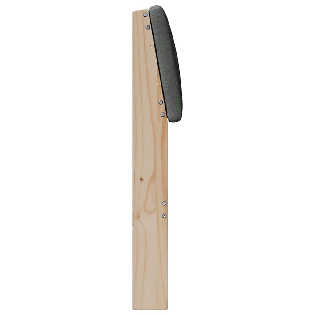 Tapecirani uzglavlje Tamno siva 80 cm Čvrsto borovo drvo