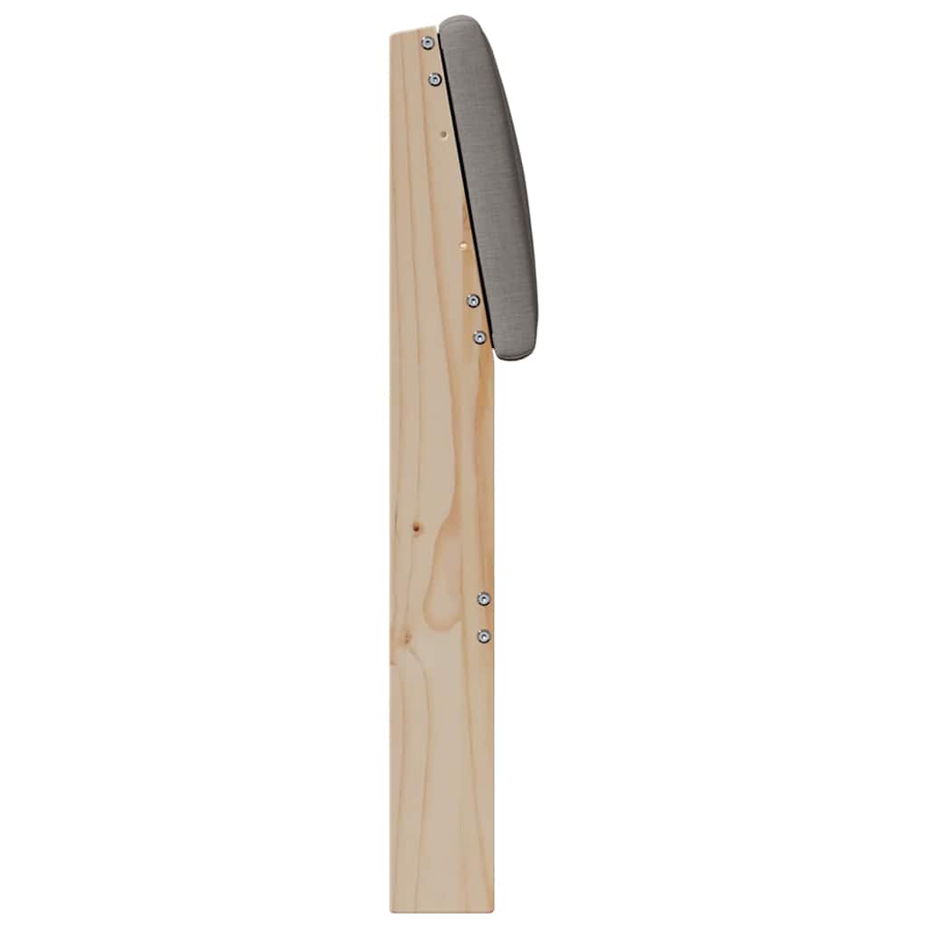 Tapecirani uzglavlje Sivo-smeđa 80 cm Čvrsto borovo drvo