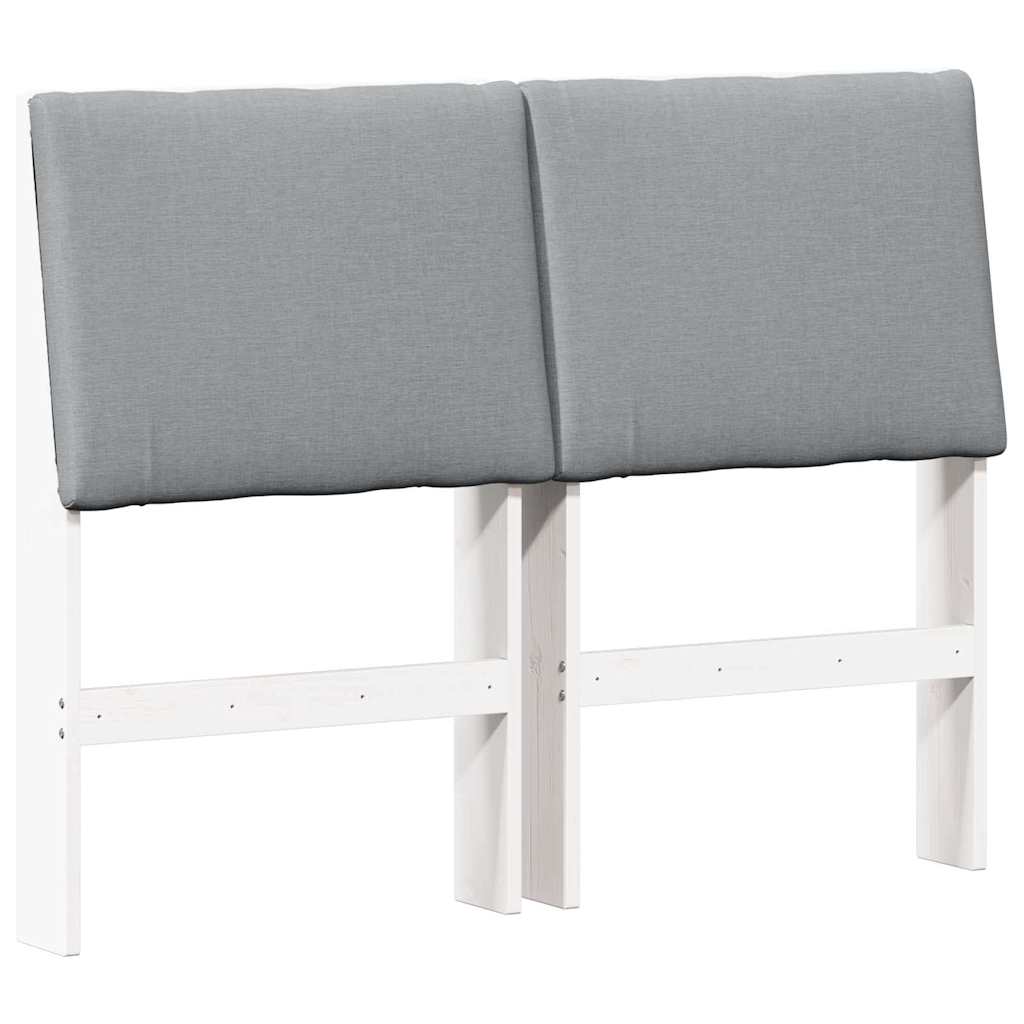 Tapecirani uzglavlje Svijetlo siva 120 cm Čvrsto borovo drvo