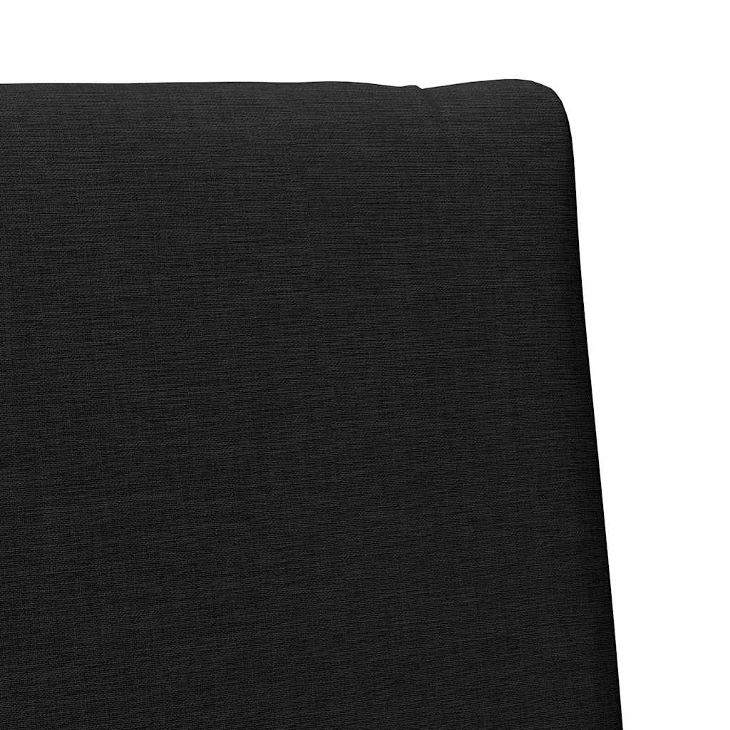 Tapecirani uzglavlje Crna 75 cm Čvrsto borovo drvo