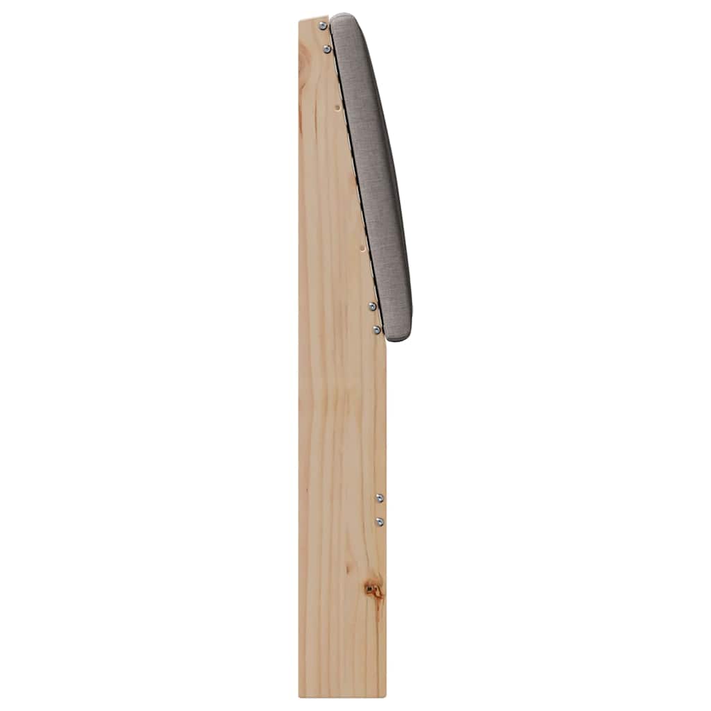 Tapecirani uzglavlje Sivo-smeđa 135 cm Čvrsto borovo drvo