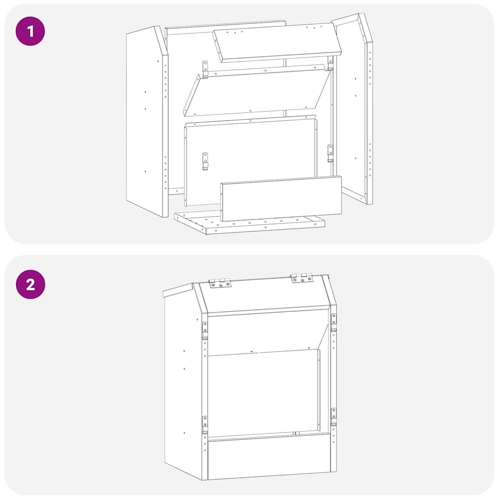 Hranilica za zečeve Srebrno 64.5 x 25.5 x 45.5 cm Cinkani čelik