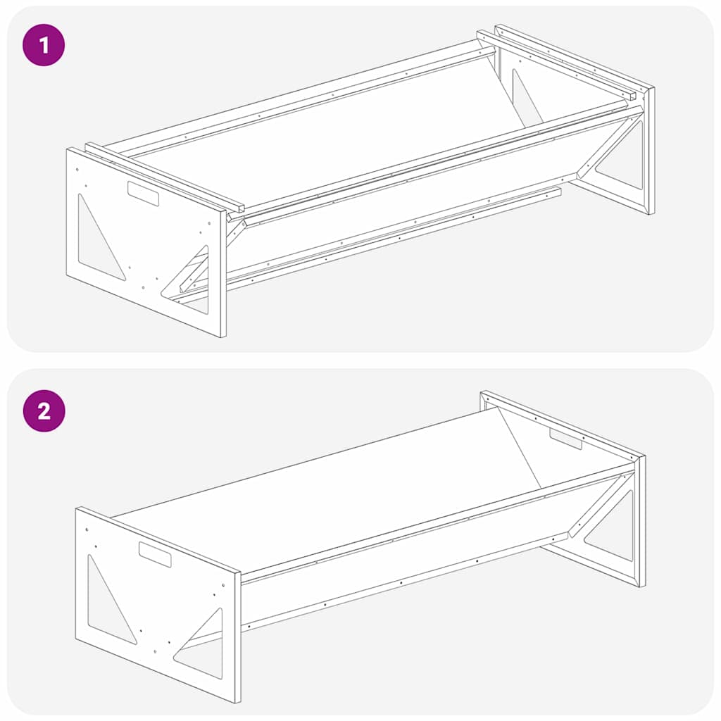 Hranilica za stoku Crna 108 x 50 x 28 cm Hladno valjani čelik