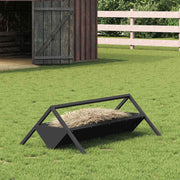 Hranilica za stoku Crna 111 x 76 x 38 cm Hladno valjani čelik