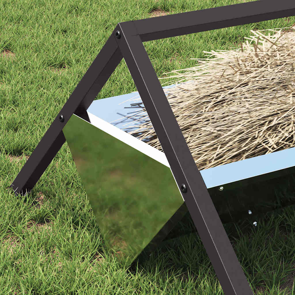 Hranilica za stoku Srebrno 111 x 76 x 38 cm Cinkani čelik
