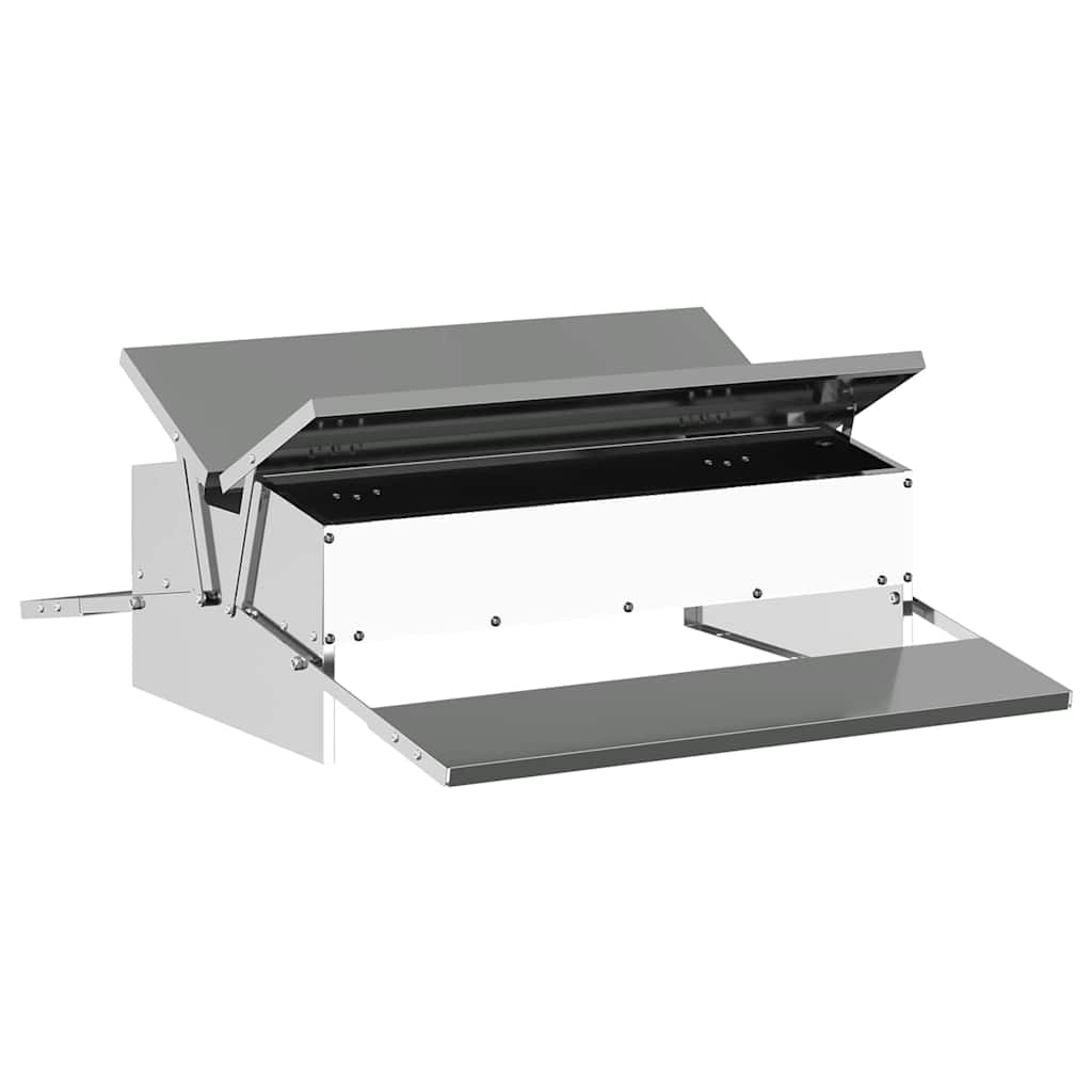 Feeder s nogom za piliće Srebrno 75 x 53 x 20,5 cm
