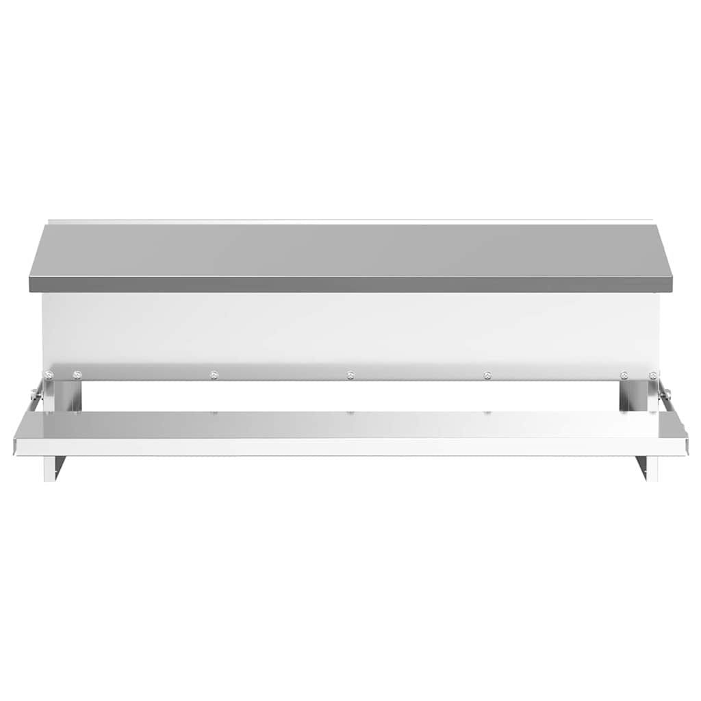 Feeder s nogom za piliće Srebrno 75 x 53 x 20,5 cm
