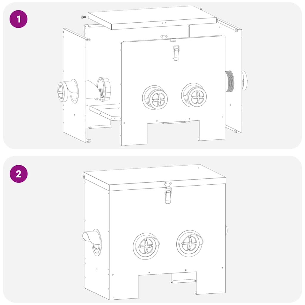 Hranilica za piliće 2 pcs Crna 40,5 x 25 x 38 cm
