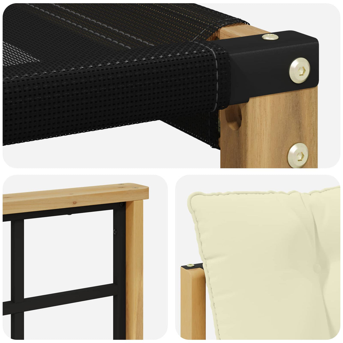 Set vanjskih sofa 3 kom. Bijela i krem