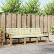 Set vanjskih sofa 3 kom. Bijela i krem