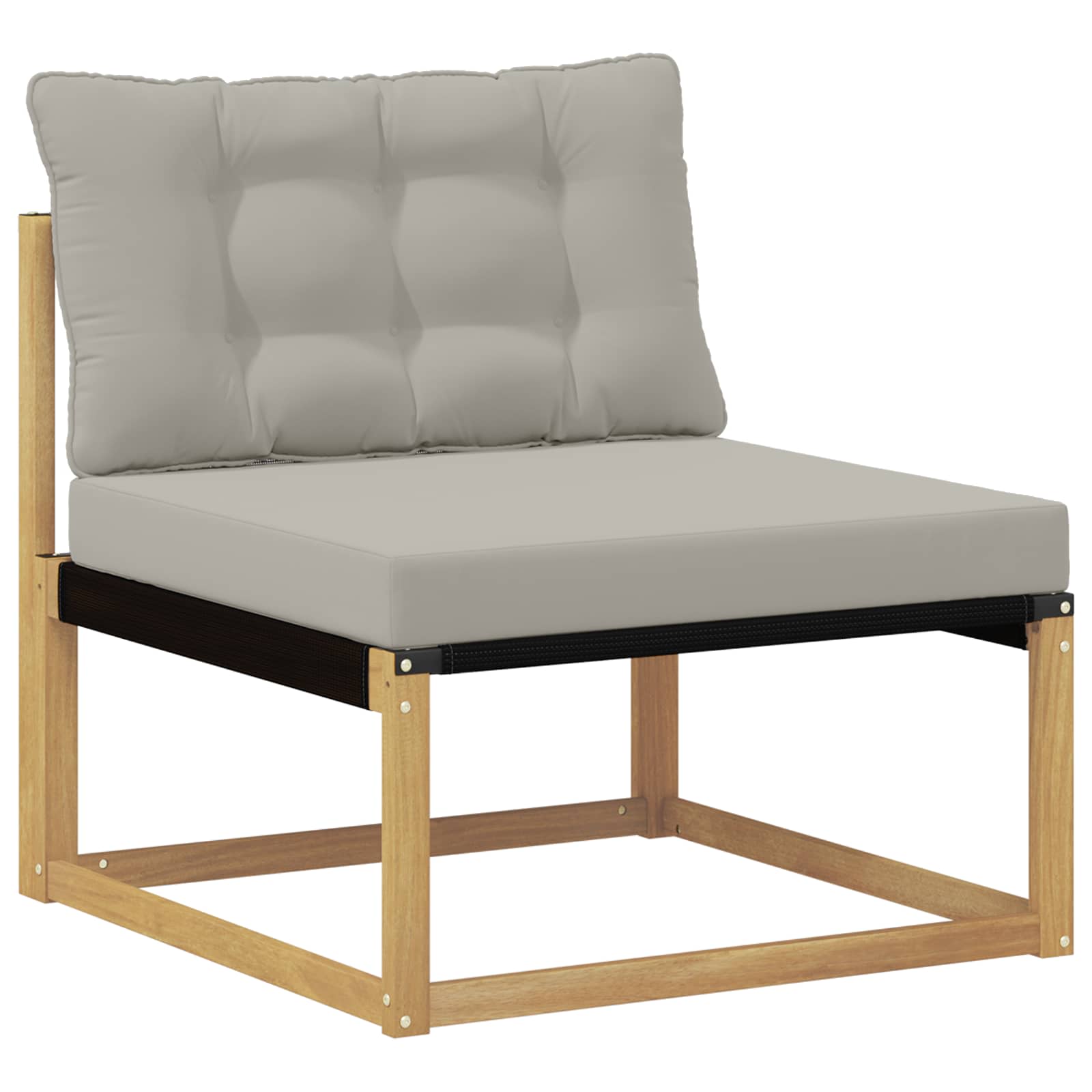 Set vanjskih sofa s jastukom 3 pcs Bijela i svjetlosiva