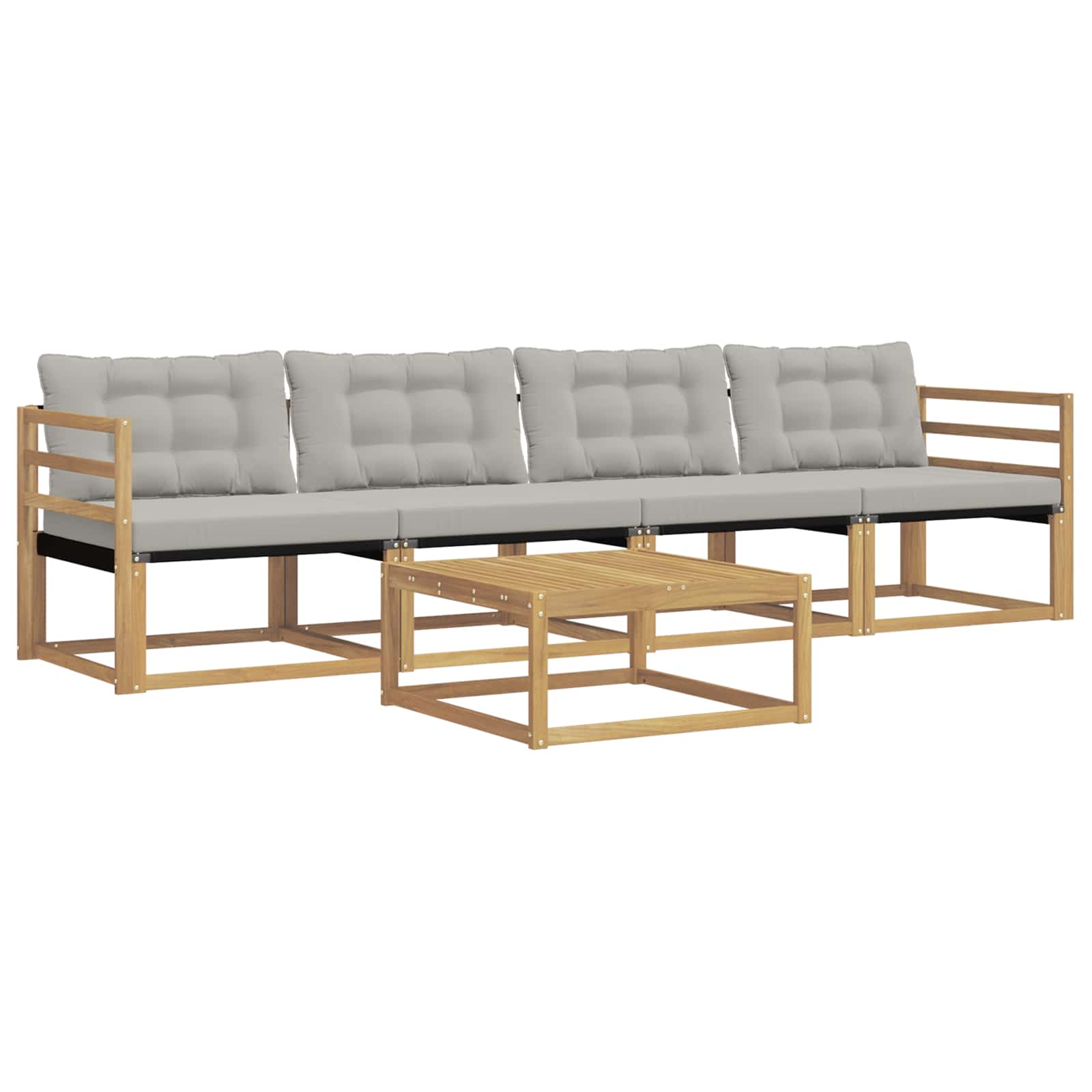 Set vanjskih sofa 5 pcs Bijela i svjetlosiva 79 x 79 x 37 cm