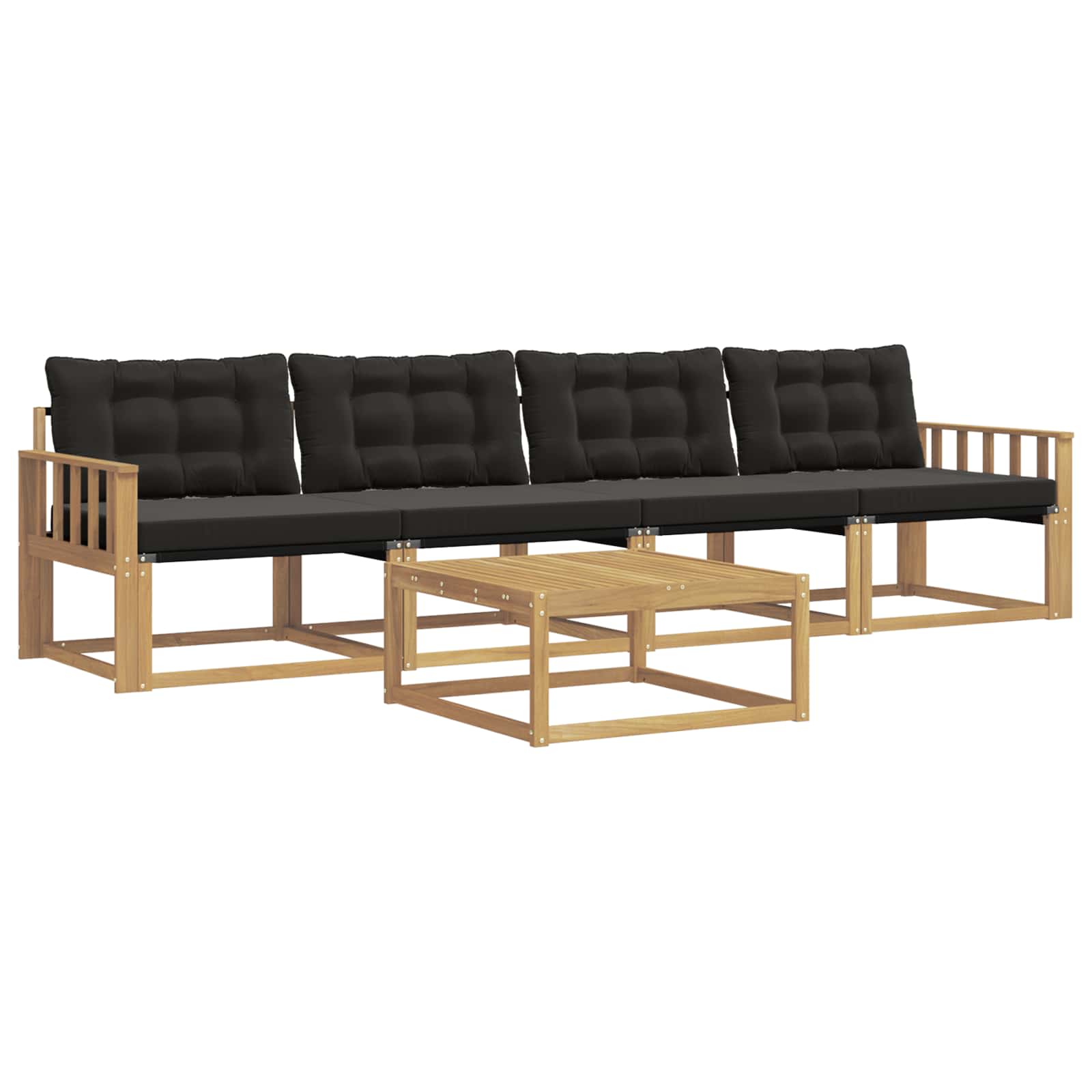 Set vanjskih sofa 5 pcs Bijela i crna 79 x 79 x 37 cm