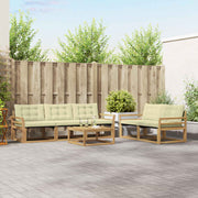 Set vanjskih sofa 6 kom. Bijela i krem Smeđa 79 x 79 x 37 cm