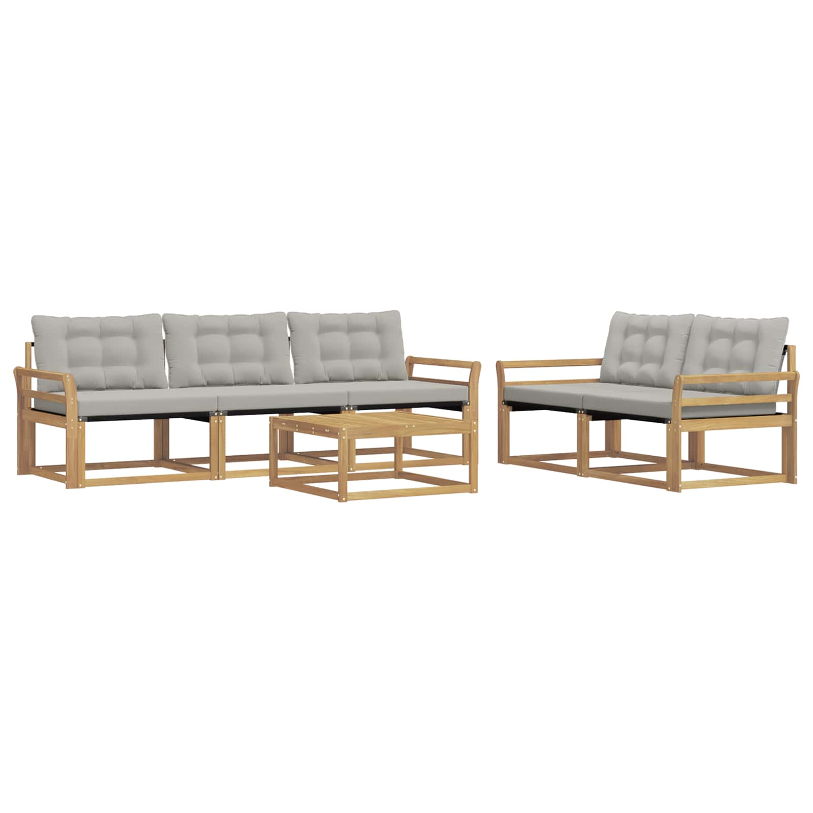 Set vanjskih sofa 6 pcs Bijela i svjetlosiva 79 x 79 x 37 cm