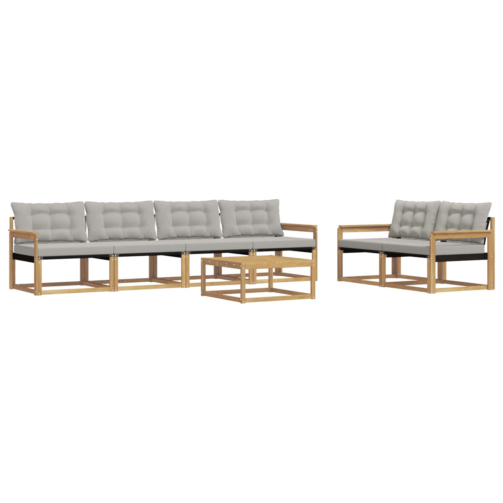 Set vanjskih sofa 7 pcs Bijela i svjetlosiva 79 x 79 x 37 cm