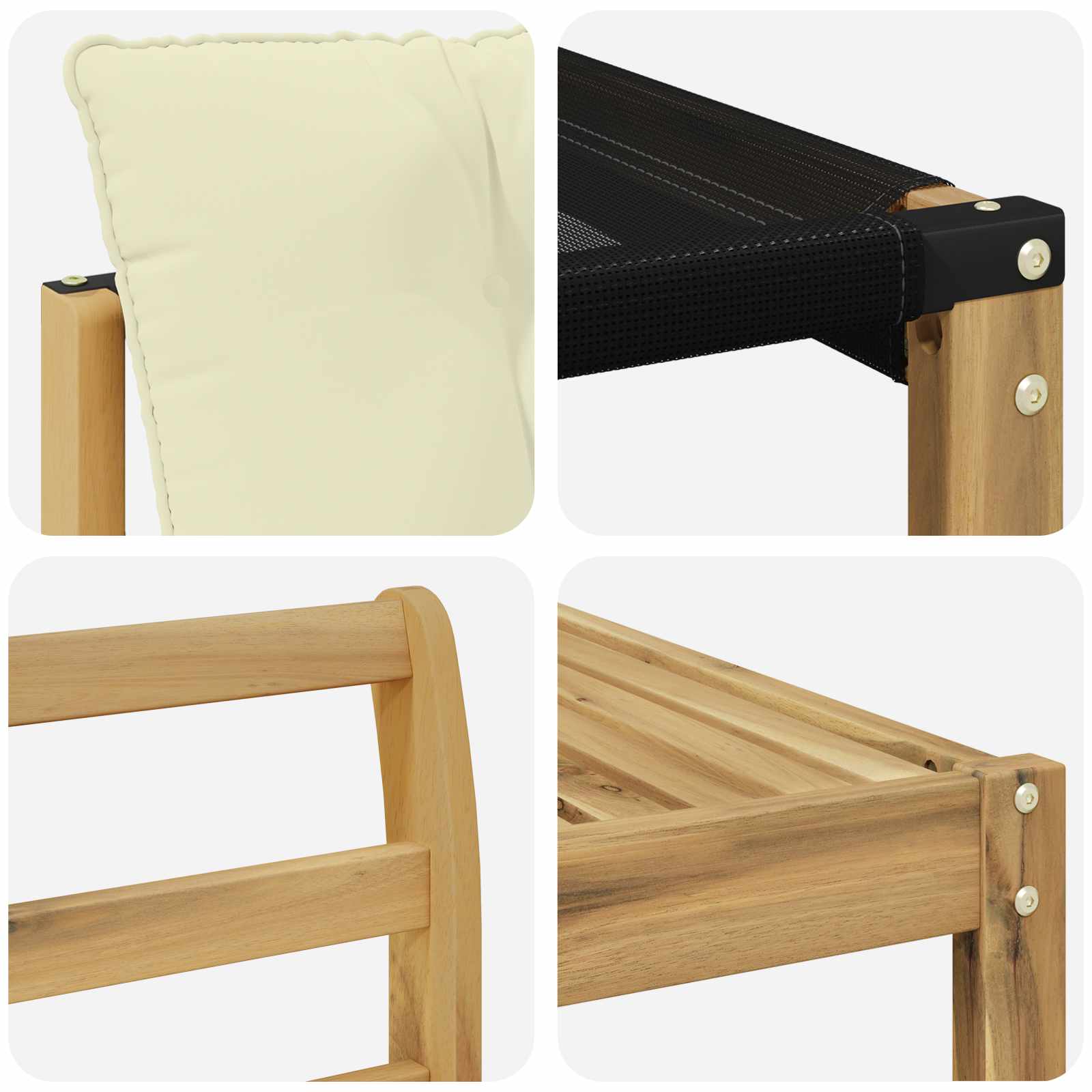 Set vanjskih sofa 7 pcs Bijela i krem 79 x 79 x 37 cm