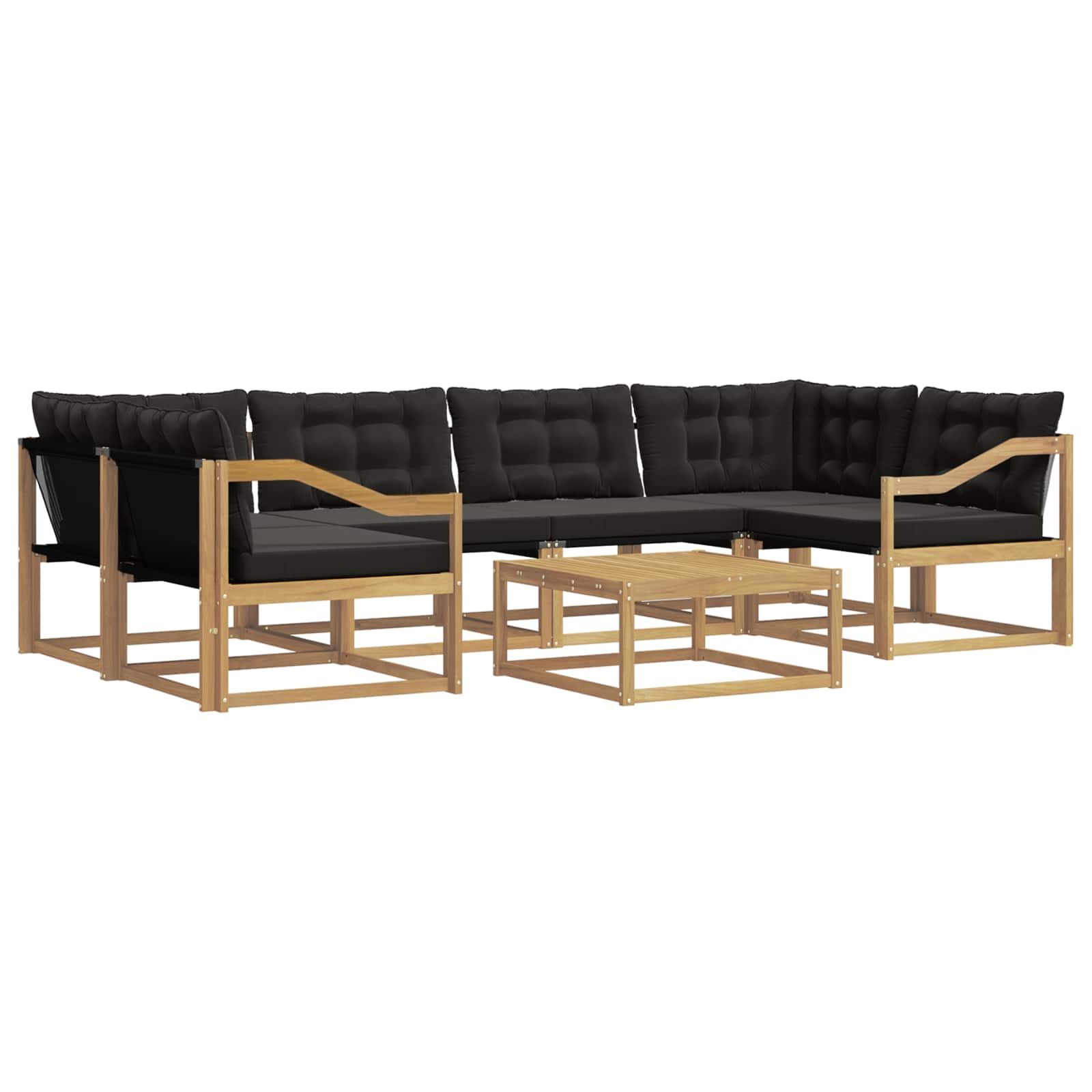 Set vanjskih sofa 7 pcs Bijela i crna 79 x 79 x 37 cm