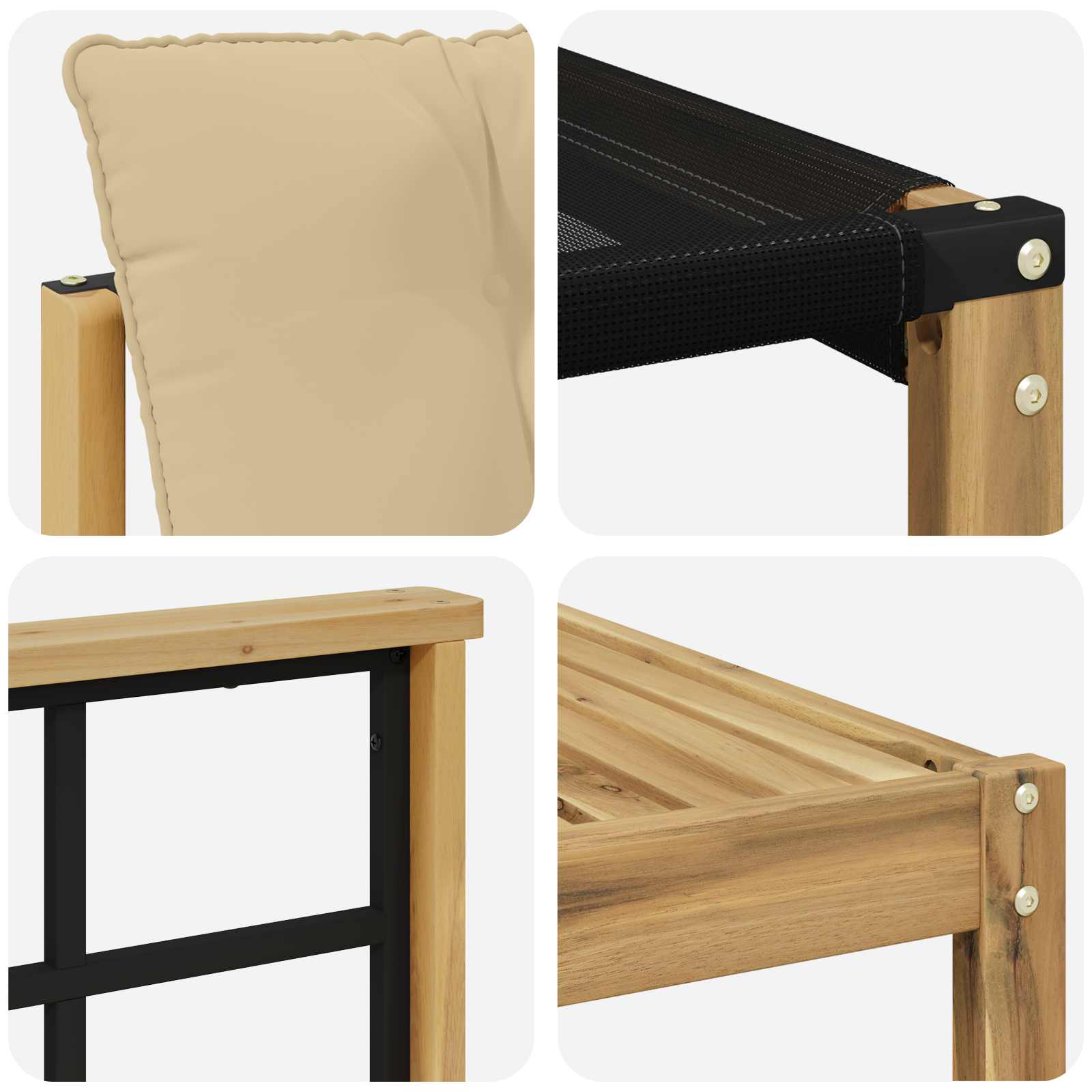 Set vanjskih sofa 8 pcs Bijela i bež