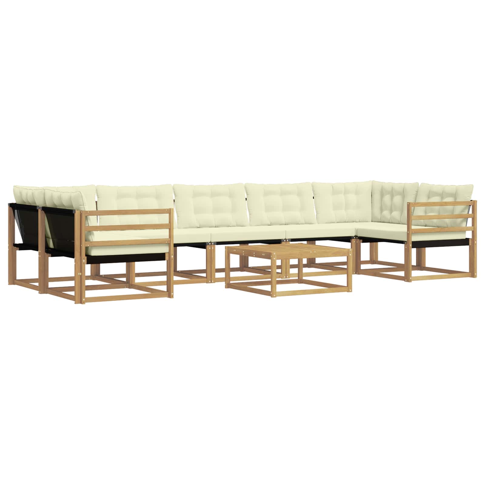 Set vanjskih sofa 8 pcs Bijela i krem 79 x 79 x 37 cm