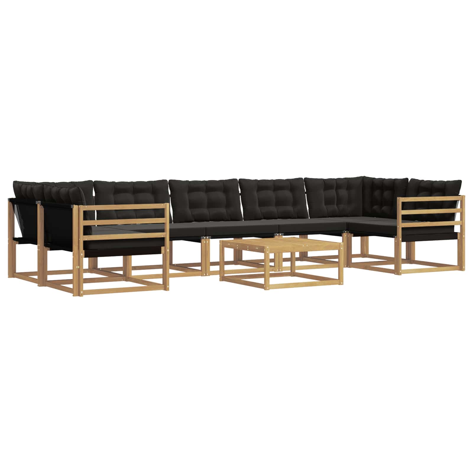 Set vanjskih sofa 8 pcs Bijela i crna 79 x 79 x 37 cm