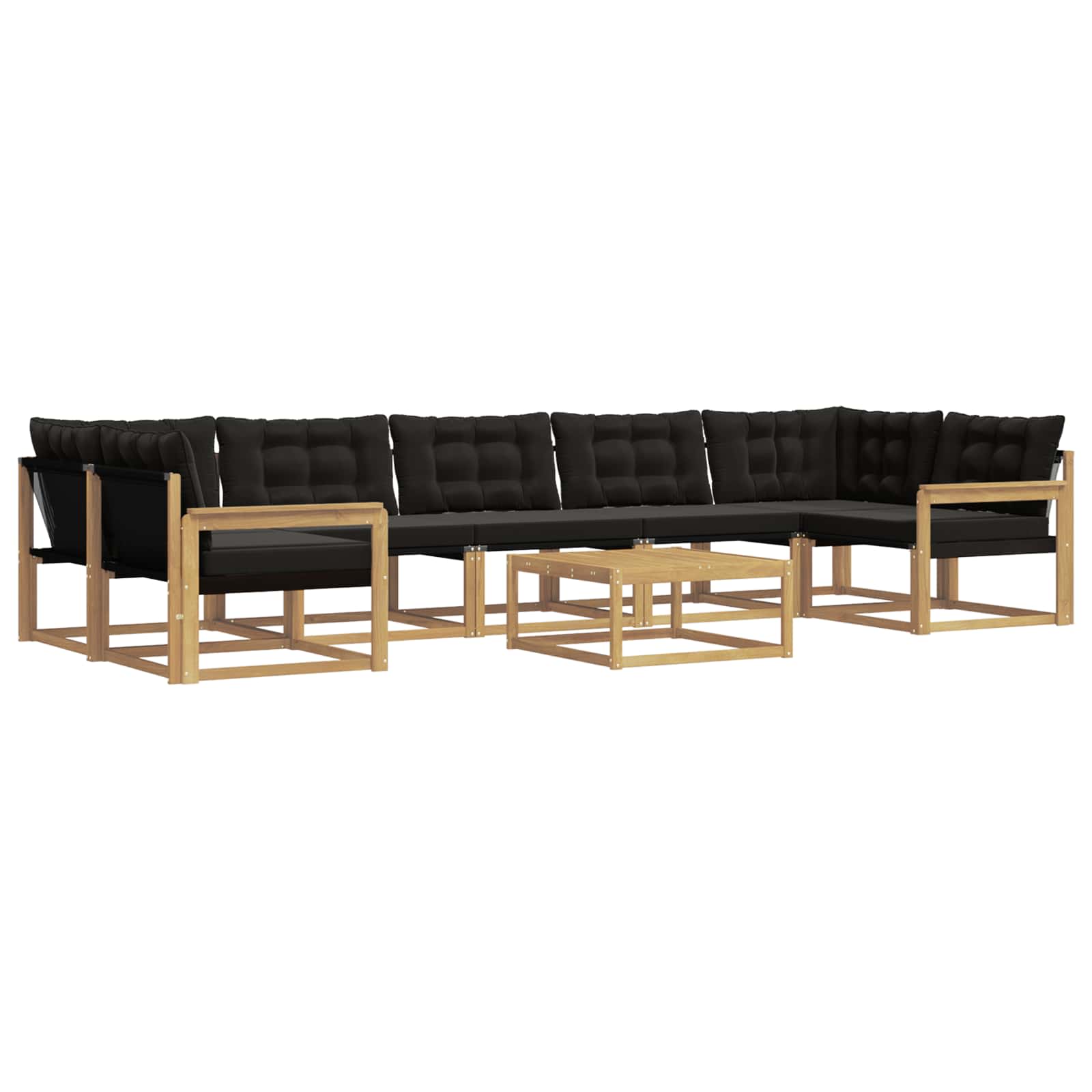 Set vanjskih sofa 8 pcs Bijela i crna 79 x 79 x 37 cm