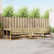 Set vanjskih sofa 8 kom. Bijela i bež Smeđa 79 x 79 x 37 cm