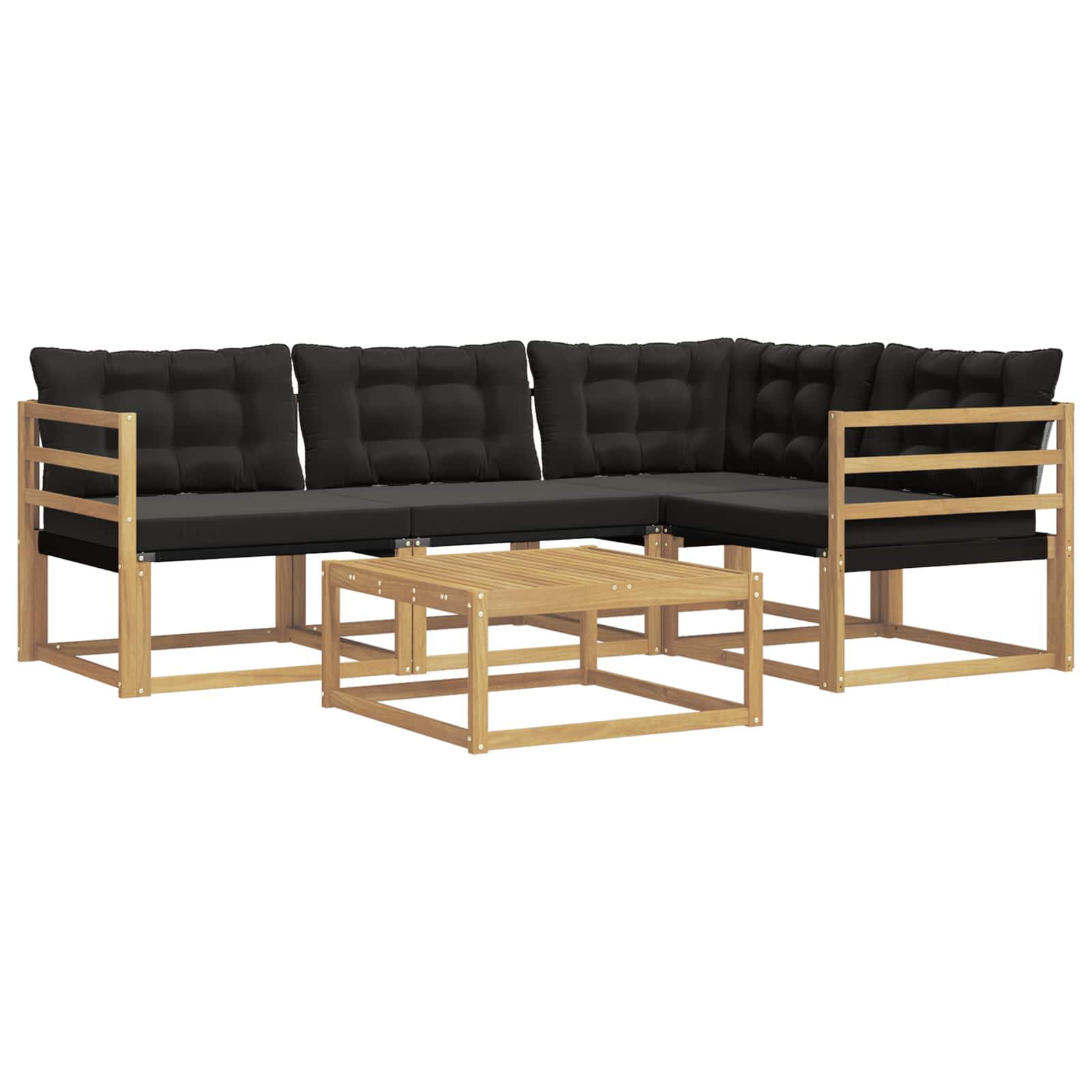 Set vanjskih sofa 5 pcs Bijela i crna 79 x 79 x 37 cm