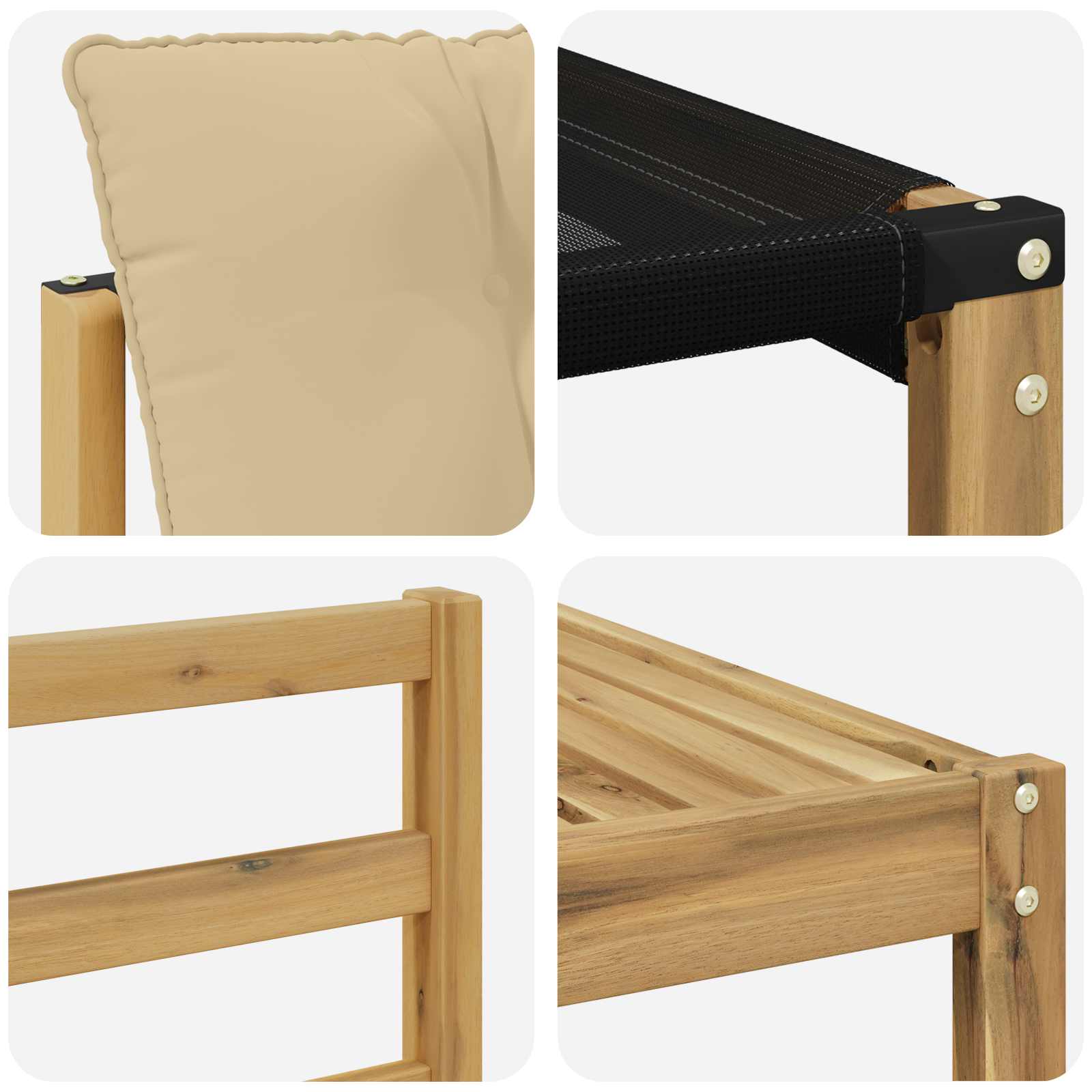 Set vanjskih sofa 5 pcs Bijela i bež 79 x 79 x 37 cm