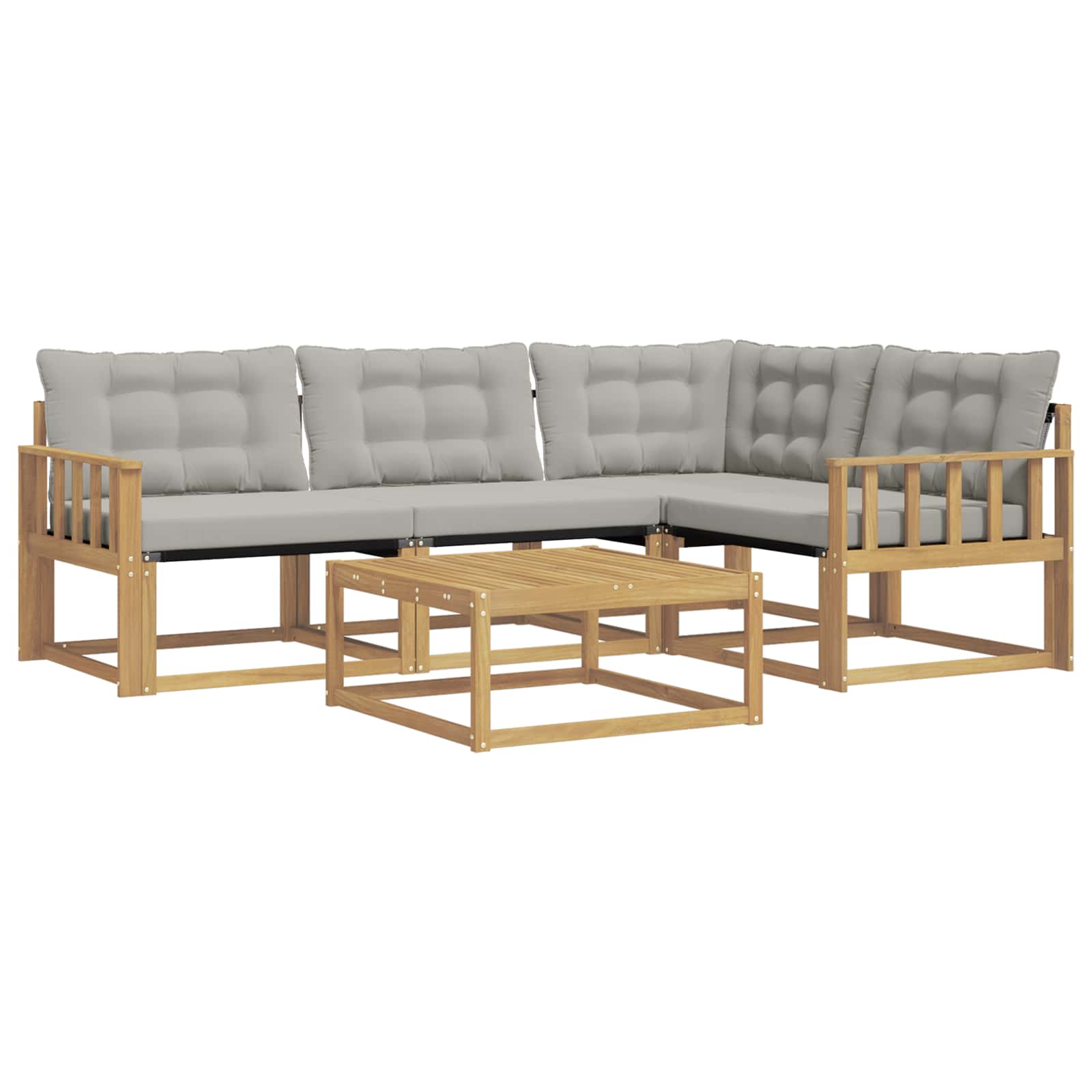 Set vanjskih sofa 5 pcs Bijela i svjetlosiva 79 x 79 x 37 cm