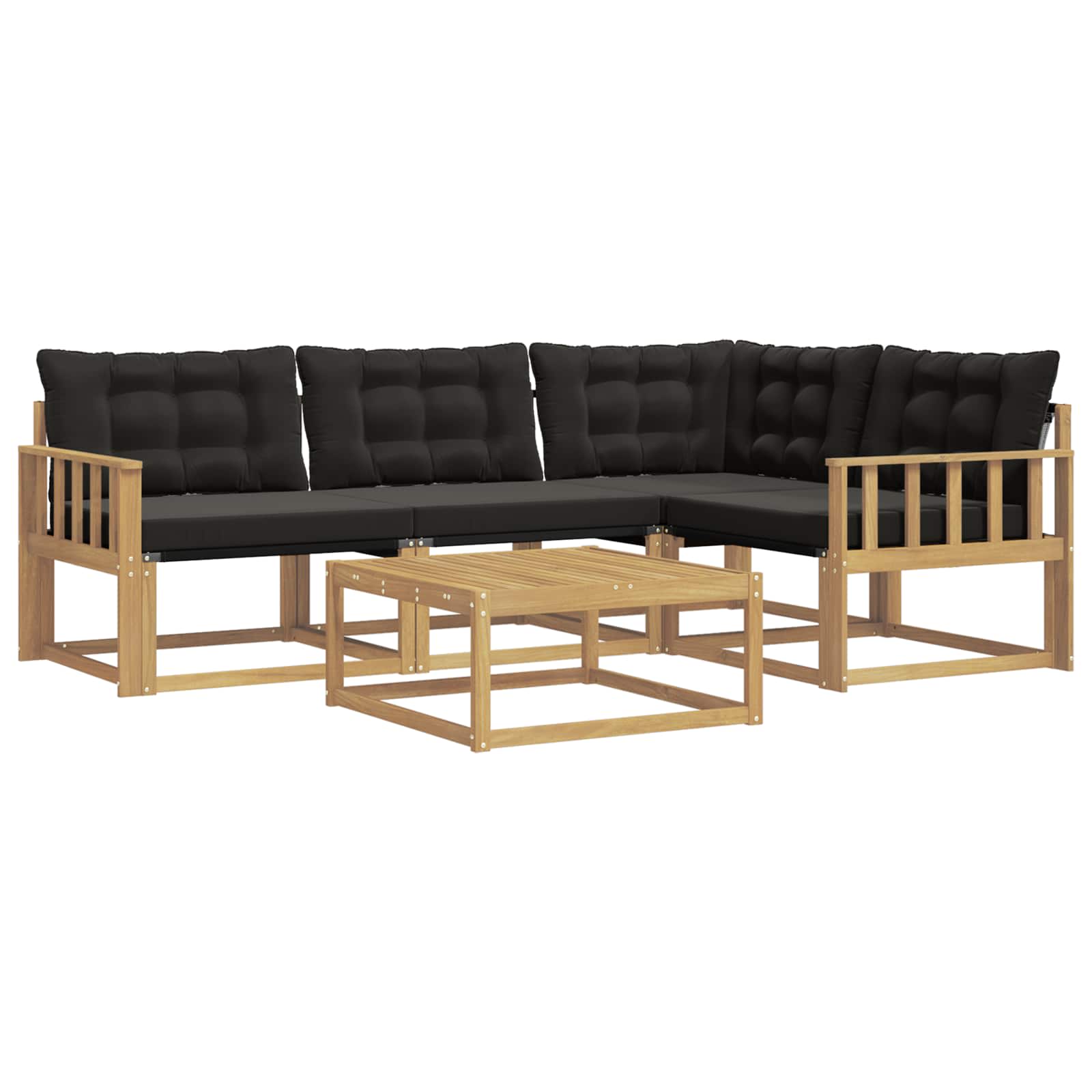 Set vanjskih sofa 5 pcs Bijela i crna 79 x 79 x 37 cm